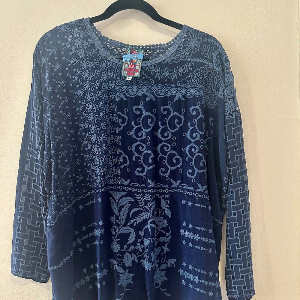 Johnny Was Blue Tunic